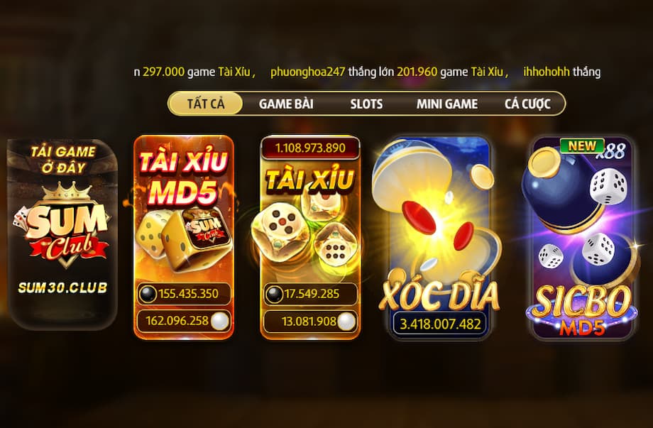 SUMCLUB - Trang Chủ Sum Club - Tải Game Bài SumClub 2025 17 Giao dien game Sumclub bat mat khoa hoc